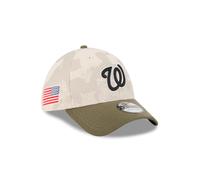Washington Nationals 2025 MLB Armed Forces New Era 39THIRTY Flex Cap Beige - S/M