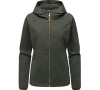 Outdoorjacke RAGWEAR "Dizzea Vintage YOUMODO", Gr. XS (34), grüngelb, Obermaterial: 100% Baumwolle. Innenfutter: 100% Polyester, figurumspielend hüftbedeckend, hoch geschlossener Ausschnitt, Ärmel ohn
