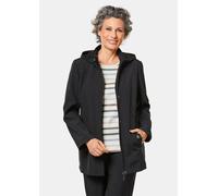 Wasserabweisende Softshelljacke mit Kapuze schwarz 40