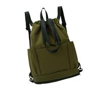 Wasserabweisender Turnbeutel mit Kordelzug und geräumigem Fach für Fitness, Reisen und den täglichen Gebrauch, praktischer Oxford-Stoffrucksack, Sporttasche, armee-grün