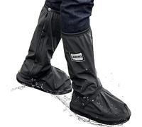 Wasserdicht Überschuhe, Schuhüberzieher Wiederverwendbare & Faltbare Regenstiefel-Schuhabdeckung mit Reißverschluss Rutschfest Reflektor Regenausrüstung für Männer Frauen