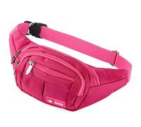 wasserdichte Bauchtasche Geeignet für Reise, Sport & alle Outdoor Aktivitäten, Hüfttasche für Damen und Herren, Bauchtasche Wasserdicht Hüfttaschen für Running (Rose Rot)