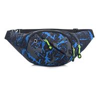 wasserdichte Bauchtasche Gürteltasche Damen Herren Outdoor Sport Hüfttasche für Freizeit Reise Wandern Blau