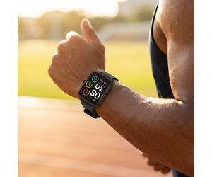 Wasserdichte GPS Smartwatch mit Telefonfunktion, Schwarz: Messen Sie Herzfrequenz & Blutsauerstoff präzise - Top Fitnessuhr für Sport & Alltag