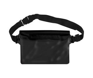 Wasserdichte Gürteltasche für Smartphones Bauchtasche mit Hüftgurt - Schwarz