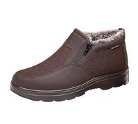 Wasserdichte Herren Winter Trekkingschuhe warm gefütterte Lederstiefel | Renaissance-Schuhe auch für Damen nutzbar geeignet für Halloween Karneval und unterschiedliche Cosplay-Veranstaltungen
