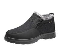 Wasserdichte Herren Winter Trekkingschuhe warm gefütterte Lederstiefel | Renaissance-Schuhe auch für Damen nutzbar geeignet für Halloween Karneval und unterschiedliche Cosplay-Veranstaltungen