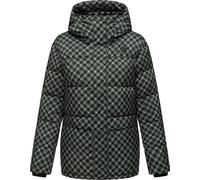 Steppjacke RAGWEAR "Wikesh Print" Gr. XXXL (46), grau (graugrün) Damen Jacken (76687160-XXXL) graugrün