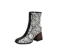 wasserdichte Knöchel Regenstiefel Für Damen Herbst Und Winter Neue Stiefel Große Europäische Und Amerikanische Außenhandelsstiefel Mit Grobem Absatz Hoher Absatz Kurze Stiefel Farbige Lederstiefel