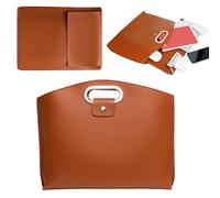 Wasserdichte Laptoptasche, PU-Leder, stilvolle Tragetasche, wasserdichtes Arbeitstaschen-Set - für Herren, Arbeitsplatz, Schule, Uni, Computer, Business, Lehrer, Pendler, braun, Refer to description