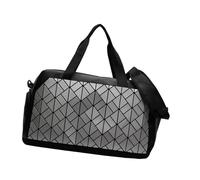 Wasserdichte PU-Sporttasche, separates Nassfach, Schultertasche, Reisetasche, Handtasche, für Fitness, Reisen, unverzichtbar, funktional, Sport, Duffle Pack, silber, Mass Beauty
