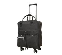 wasserdichte Reisetasche, tragbarer Reisekoffer, Unisex, erweiterbare, Faltbare Gepäcktaschen mit Rollen, Nachttaschen for die Nacht(Black)