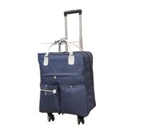 wasserdichte Reisetasche, tragbarer Reisekoffer, Unisex, erweiterbare, Faltbare Gepäcktaschen mit Rollen, Nachttaschen for die Nacht(Blue)