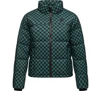 Winterjacke RAGWEAR "Serah Print", Damen, Gr. 5XL (50), blau (ocean), Außenmaterial: 100% Polyester, Innenfutter: 100% Polyester, Wattierung: 100% Polyester, modisch, gerade hüftlang, hoch geschlossen