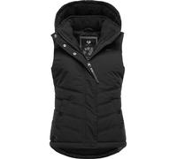 Steppweste RAGWEAR "Hesty", Damen, Gr. 6XL (52), schwarz (nero), Außenmaterial: 100% Polyester. Innenfutter: 100% Polyester. Wattierung: 100% Polyester, tailliert Po-bedeckend, hoch geschlossener Auss