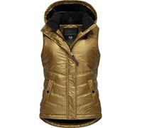 Steppweste RAGWEAR "Hesty Bling", Damen, Gr. L (40), gold (goldfarben), Obermaterial: 100% Nylon. Innenfutter: 100% Polyester. Wattierung: 100% Polyester, gerade hüftbedeckend, hoch geschlossener Auss