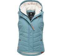 Steppweste RAGWEAR "Hesty", Damen, Gr. 6XL (52), blau (graublau), Außenmaterial: 100% Polyester. Innenfutter: 100% Polyester. Wattierung: 100% Polyester, tailliert Po-bedeckend, hoch geschlossener Aus