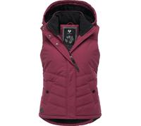 Steppweste RAGWEAR "Hesty", Damen, Gr. L (40), bordeaux, Außenmaterial: 100% Polyester, Innenfutter: 100% Polyester, Wattierung: 100% Polyester, tailliert Po-bedeckend, hoch geschlossener Ausschnitt, 