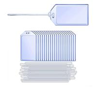 Wasserdichte transparente Gepäckanhänger aus PVC, mit Schlaufenbändern zur einfachen Identifizierung, 10 Stück