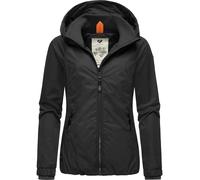 Outdoorjacke RAGWEAR "Dizzie", Damen, Gr. L (40), schwarz, Außenmaterial: 100% Polyester; Innenfutter: 100% Polyester, regular fit hüftbedeckend, Ärmel ohne Ärmelschlitz Rippstrickbündchen, Jacken Out