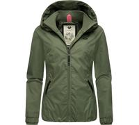 Ragwear Damen wasserdichte Übergangsjacke leichte Jacke kurz mit Kapuze Dizzie Dark Olive024 Gr. XS