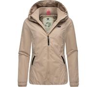 Outdoorjacke RAGWEAR "Dizzie" Gr. M (38), braun (latte macchiato) Damen Jacken Outdoorjacken stylische Übergangsjacke mit großer Kapuze (85019015-M)