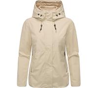 Outdoorjacke RAGWEAR "Sunniva A", Damen, Gr. L (40), beige (ecru), Obermaterial: 100% Polyester, Innenfutter: 100% Polyester, casual, figurumspielend hüftlang, hoch geschlossener Ausschnitt, Langarm Ä