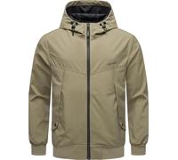 Ragwear Herren wasserdichte und atmungsaktive leichte Übergangsjacke Kurze Sommerjacke mit Kapuze Tyller Bonded YOUMODO Dusty Olive Gr. M