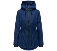 Wasserdichte Übergangsjacke mit verstellbarer Kapuze "Blumentanz 14" Navy L