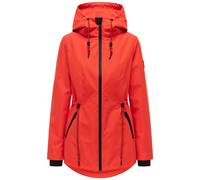 Wasserdichte Übergangsjacke mit verstellbarer Kapuze "Blumentanz 14" Spicy Orange XL