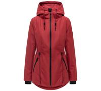 Wasserdichte Übergangsjacke mit verstellbarer Kapuze "Blumentanz 14" Velvet Red XXXL