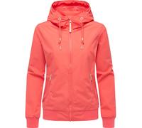 Ragwear Damen leichte Übergangsjacke wasserdichte und atmungsaktive Herbstjacke kurz mit Kapuze Oggie YOUMODO Coral Gr. M