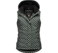 Steppweste RAGWEAR "Hesty Print" Gr. S (36), grau (graugrün) Damen Westen (92621666-S) graugrün