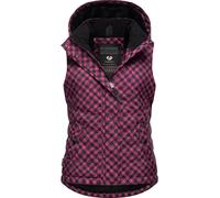 Steppweste RAGWEAR "Hesty Print" Gr. XS (34), pink (fuchsia) Damen Westen (75488159-XS) fuchsia