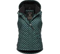 Steppweste RAGWEAR "Hesty Print" Gr. L (40), blau (ocean) Damen Westen (43709723-L) ocean