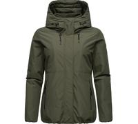 Wasserdichte Winterjacke mit flauschigem Teddyfell-Innenfutter "Sunniva" Dark Olive XL