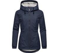 Winterjacke RAGWEAR "Dankka Warm", Damen, Gr. 4XL (48), blau (navy), Obermaterial: 100% Polyester; Innenfutter: 100% Polyester; Wattierung: 100% Polyester, Basic, figurumspielend Po-bedeckend, hoch ge