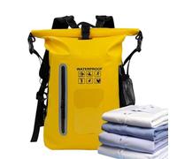 Wasserdichter Dry Bag Rucksack, Roll-Top, groß, leicht, PVC-Rucksack, gelb, Refer to description, Unisex