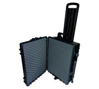 Wasserdichter Koffer MAX620TR (L x B x H: 687 x 528 x 286 mm, Mit Würfelschaumstoffeinlage, Ausziehbarer Trolley, Schwarz, Kunststoff)