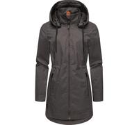 Wasserdichter Kurzmantel mit Kapuze "Dakkota II" Dark Grey Melange XS