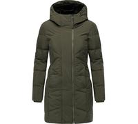 Steppmantel RAGWEAR "Pevilla YOUMODO", Damen, Gr. XXL (44), grün (olivgrün), Obermaterial: 100% Polyester; Innenfutter: 100% Polyester; Wattierung: 100% Polyester, tailliert Po-bedeckend, eng Strickbü