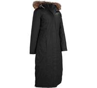 Wintermantel BONPRIX, Damen, Gr. 48, schwarz, Obermaterial: 100% Polyester. Futter: 100% Polyester. Wattierung: 100% Polyester, A-Linie, Mäntel Wintermantel, mit abnehmbarer Kapuze und Fell, A-Linie,