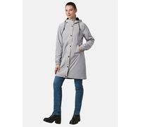 Regenmantel RAGWEAR "Husty Rainy", Damen, Gr. L (40), grau (hellgrau), Obermaterial: 100% Polyester, Beschichtung: 100% Polyurethan, Innenfutter: 100% Polyester, leicht glänzend, modisch, gerade ca. M