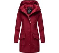 Wasserdichter Softshell-Mantel lang mit Kapuze "Mayleen" Bordeaux M