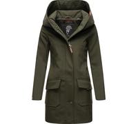 Wasserdichter Softshell-Mantel lang mit Kapuze "Mayleen" Olive M