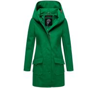 MARIKOO Damen Übergangsjacke Softshellmantel atmungsaktiv mit Kapuze Mayleen Smaragd Green Gr. L