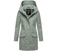 Wasserdichter Softshell-Mantel lang mit Kapuze "Mayleen" Smokey Mint 4XL