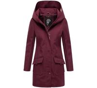 Wasserdichter Softshell-Mantel lang mit Kapuze "Mayleen" Wine 5XL