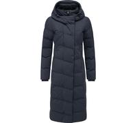 Ragwear Damen Langer wasserdichter Wintermantel warmer Steppmantel mit kuscheligem Kragen und Kapuze Pavla Long Soft YOUMODO Navy Gr. XL