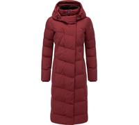 Wintermantel RAGWEAR "Pavla Long Soft YOUMODO", Damen, Gr. L (40), rot (weinrot), Obermaterial: 100% Polyester; Innenfutter: 100% Polyester; Wattierung: 100% Polyester, gerade kniebedeckend, hoch gesc